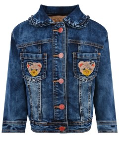 Джинсовая куртка с аппликациями детская Monnalisa