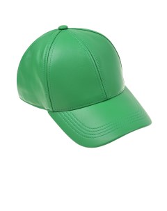 Зеленая кожаная кепка Yves salomon