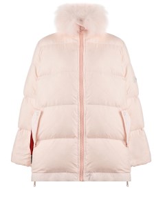 Удлиненная розовая куртка Yves salomon