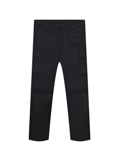 Черные брюки с накладными карманами детские Diesel