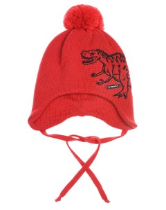 Красная шапка с принтом динозавр детская Il trenino