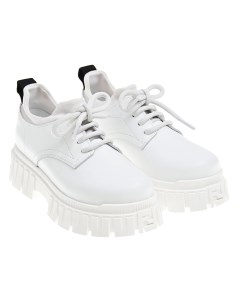 Белые ботинки с массивной подошвой детские Fendi