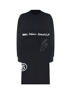 Черное платье свитшот детское Mm6 maison margiela
