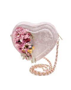 Розовая сумка в форме сердца 15x15x18 см детская Monnalisa