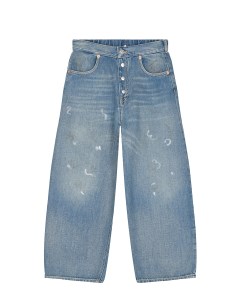 Широкие джинсы с поясом на резинке детские Mm6 maison margiela