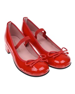 Красные туфли с бантом детские Pretty ballerinas