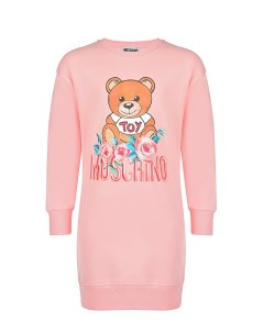 Розовое трикотажное платье детское Moschino