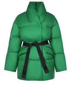 Зеленая куртка с черным поясом Naumi