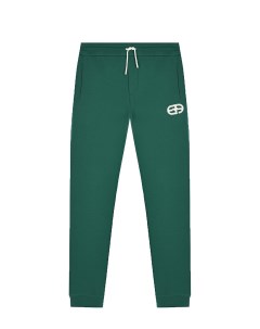 Зеленые спортивные брюки с белым лого детские Emporio armani