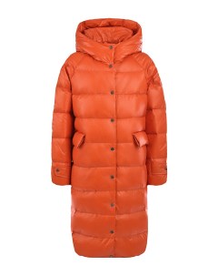 Оранжевое стеганое пальто пуховик детское Naumi