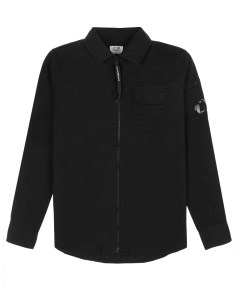 Черная рубашка из габардина детская C.p. company
