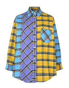 Рубашка в стиле color block Forte dei marmi couture