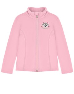 Розовая флисовая кофта с вышивкой детская Poivre blanc
