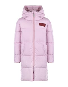 Розовое стеганое пальто детское Molo