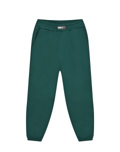 Однотонные зеленые спортивные брюки детские Monnalisa