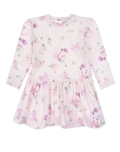 Розовое платье с цветочным принтом детское Monnalisa