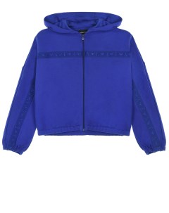 Синяя спортивная куртка с люрексом детская Emporio armani