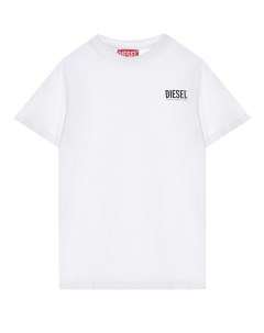 Белая базовая футболка детская Diesel