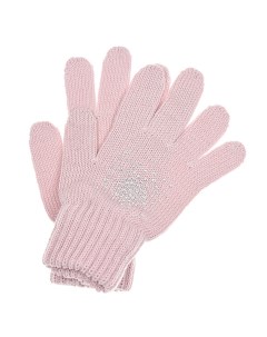 Розовые перчатки со стразами детские Catya