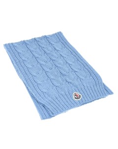Голубой шарф из шерсти 140х25 см детский Moncler