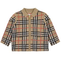 Шерстяная кофта на молнии детская Burberry