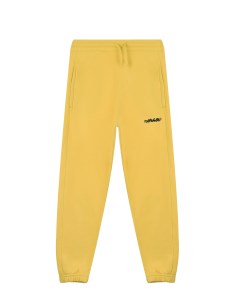 Желтые спортивные брюки с черным логотипом детские Off-white