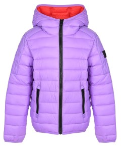Фиолетовая стеганая куртка с капюшоном детская Diesel