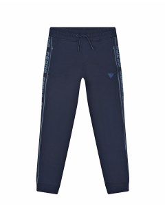 Темно синие спортивные брюки с лампасами детское Guess
