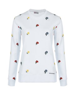 Белый свитшот с цветочной вышивкой Red valentino