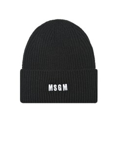 Базовая шапка черного цвета Msgm