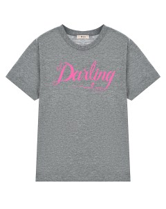 Серая футболка с принтом Darling детская No21