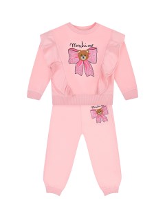Розовый спортивный костюм с рюшами детский Moschino