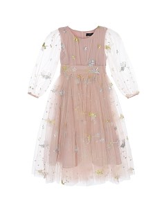 Розовое платье с вышивкой феи детское Dan maralex