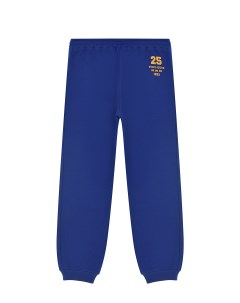 Синие спортивные брюки с желтым логотипом детские Gucci