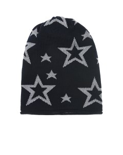 Черная шапка с серыми звездами детская Catya