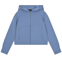 Голубая спортивная куртка с капюшоном детская Emporio armani