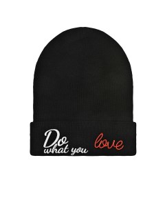 Черная шапка с надписью Do what you love детская Regina