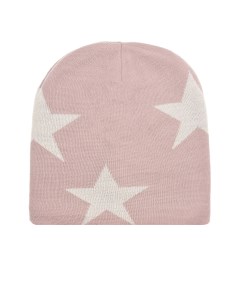 Розовая шапка с принтом звезды детская Molo