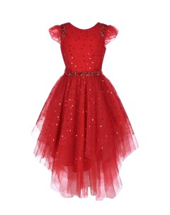 Красное платье со стразами детское Monnalisa