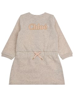 Бежевое платье из трикотажа детское Chloe