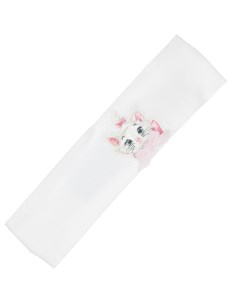 Белая повязка с вышивкой котенок детская Monnalisa