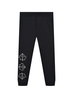 Черные спортивные брюки с лого детские Dsquared2