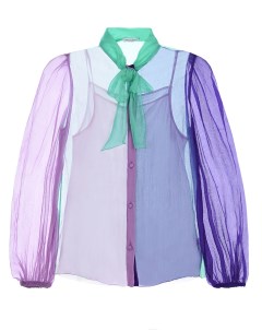 Шелковая блузка в стиле color block детская Dolce&gabbana