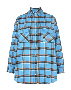Голубая рубашка в клетку Forte dei marmi couture