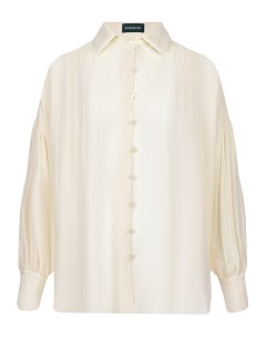 Шелковая блуза молочного цвета Alena akhmadullina