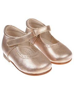 Золотистые туфли на липучке детские Beberlis