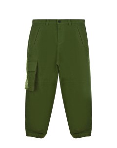 Зеленые брюки с накладным карманом детские Fendi
