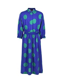Синее платье в зеленый горошек детское Emporio armani