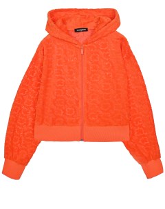 Оранжевая спортивная куртка со сплошным лого детская Dsquared2