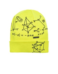 Желтая шапка с принтом геометрия детская Il trenino